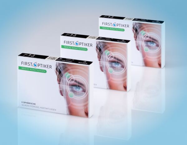 Monatslinsen Silikon Hydrogel (6er Box) 3er Set