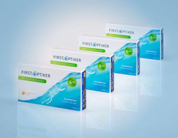 Monatslinsen Silikon Hydrogel (6er Box) 4er Set
