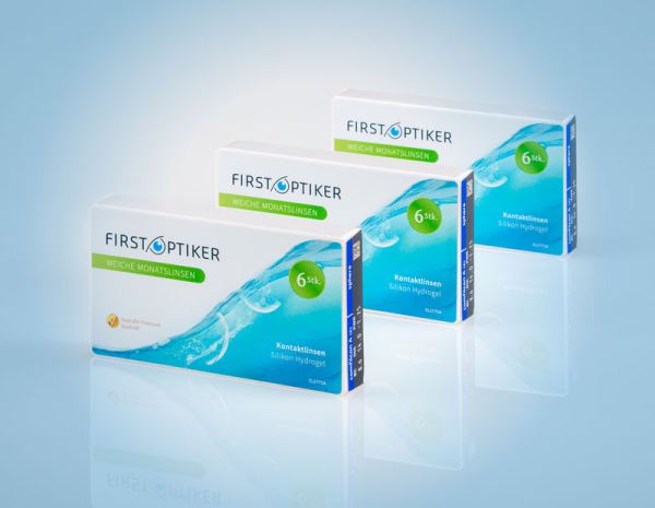 Monatslinsen Silikon Hydrogel (6er Box) 3er Set